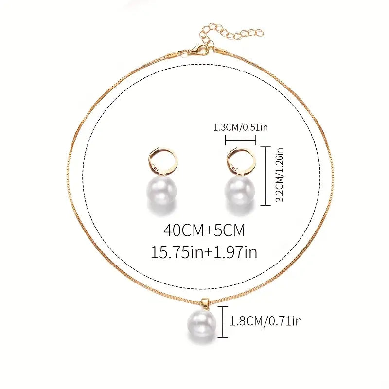 Conjunto de joyas elegantes con perlas