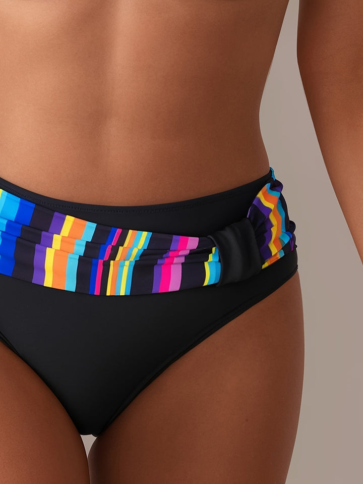 Pilar - Estampado de rayas vibrante con cintura alta favorecedora