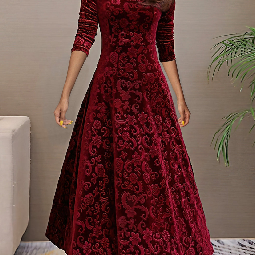 Sandrine | Vestido de Terciopelo Elegante para Celebraciones