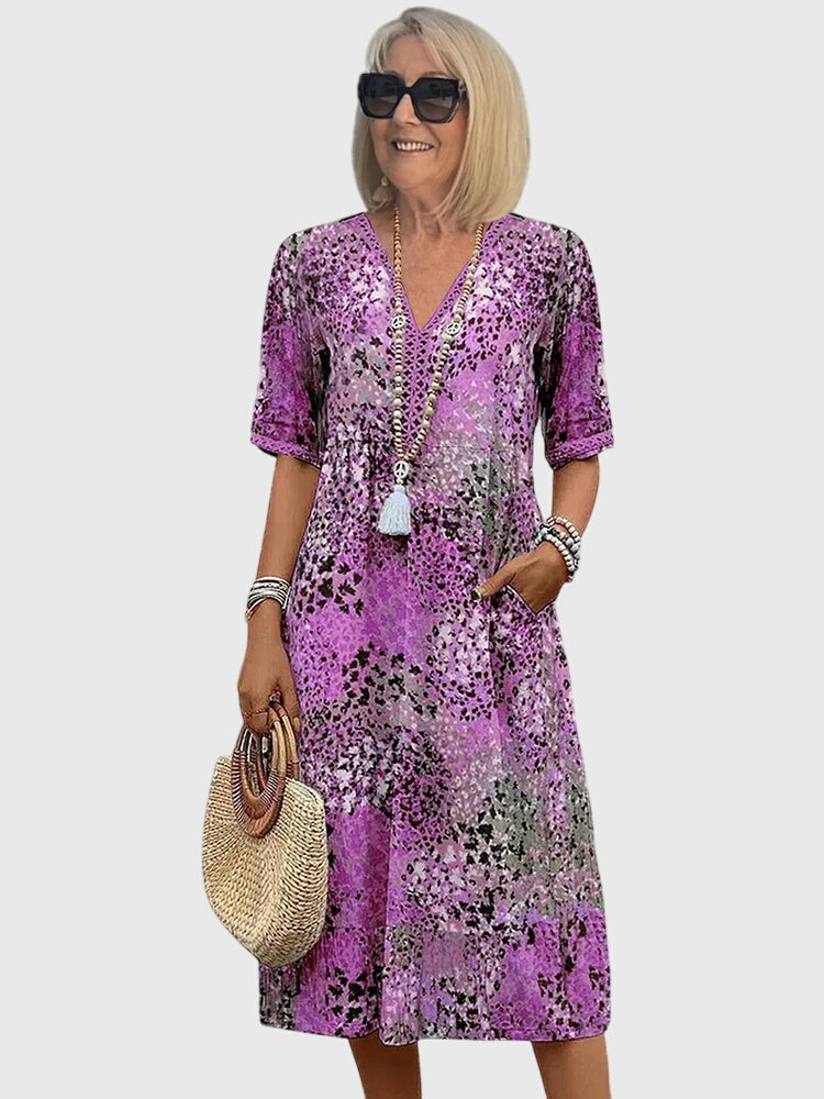 Yvonna | Vestido Midi Floral Elegante