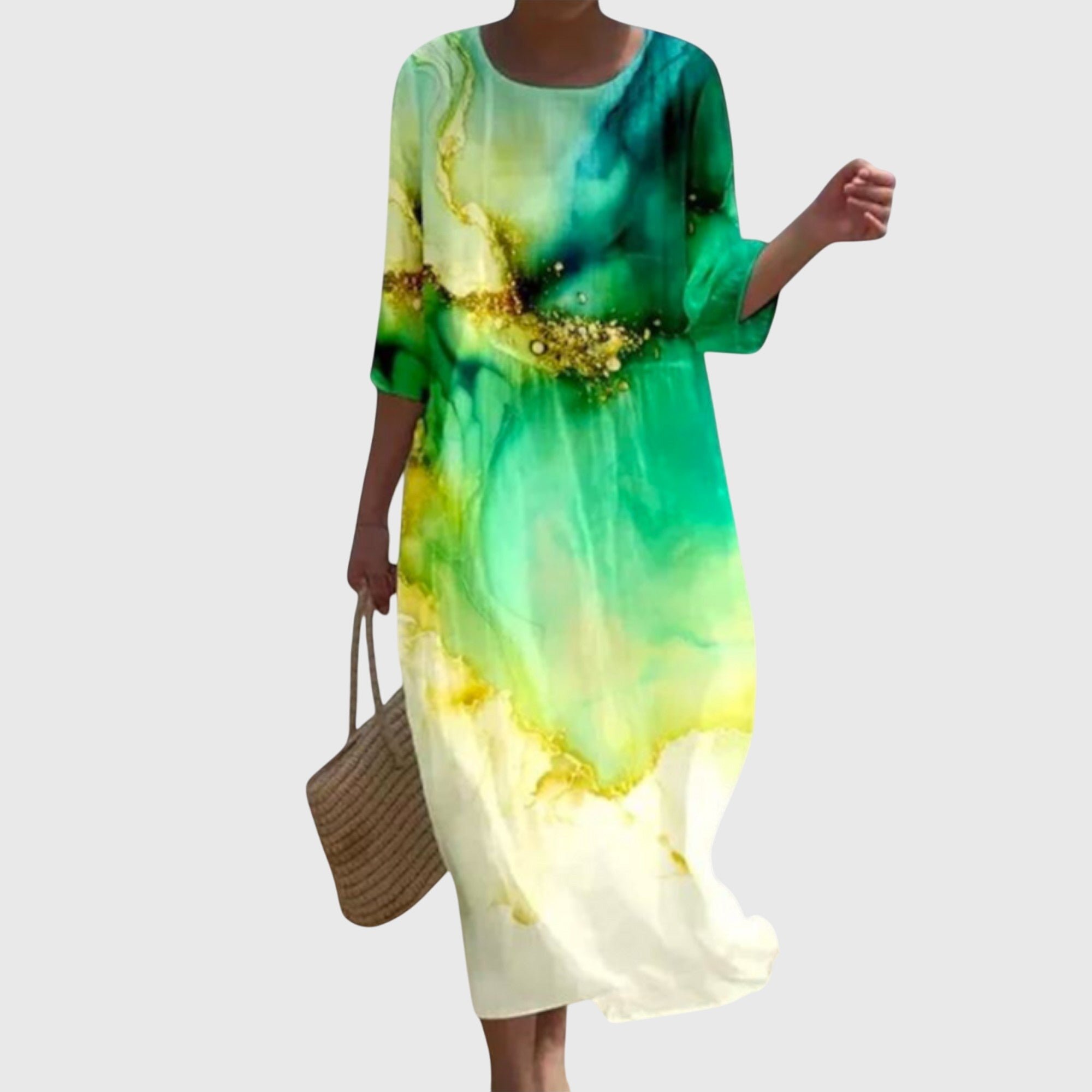 Martine | Elegante Vestido Maxi con Estampado Floral