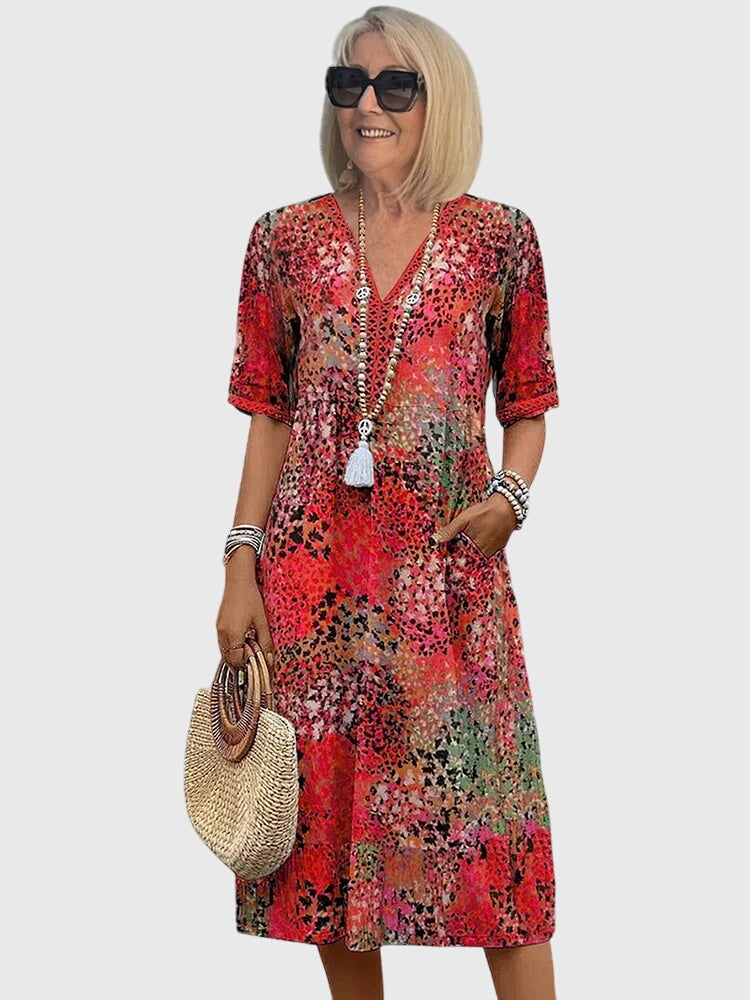 Yvonna | Vestido Midi Floral Elegante