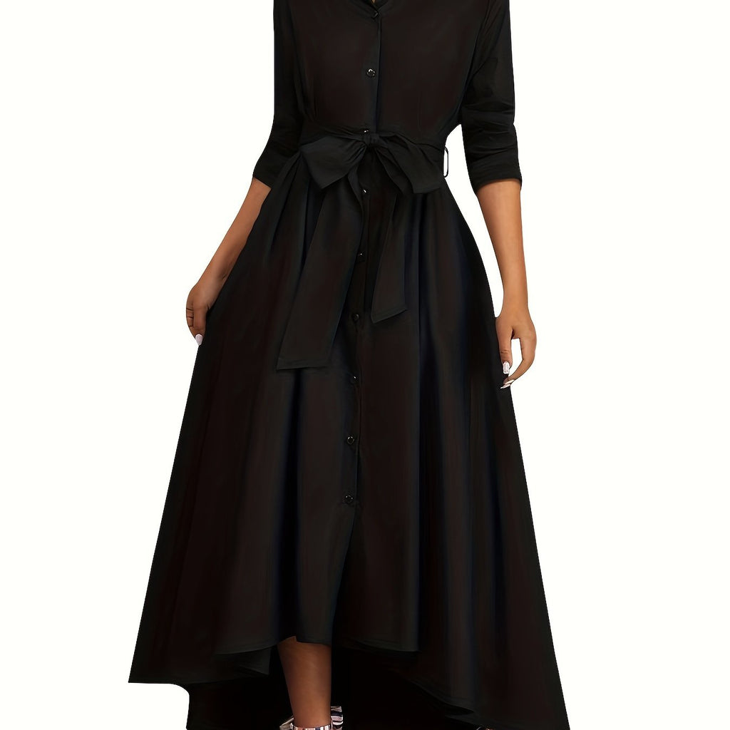 Martine | Vestido Maxi Abotonado Ideal para Celebraciones