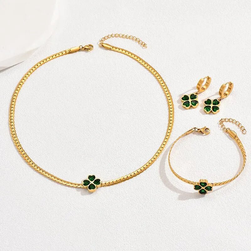 Conjunto de Joyas Trébol