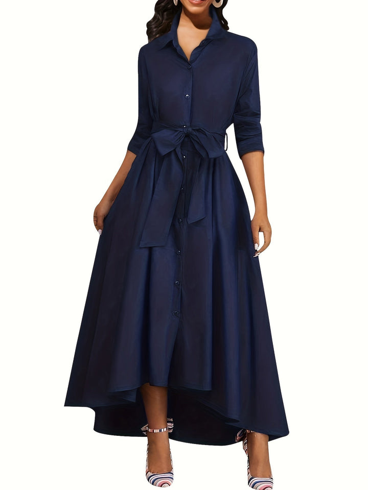 Martine | Vestido Maxi Abotonado Ideal para Celebraciones