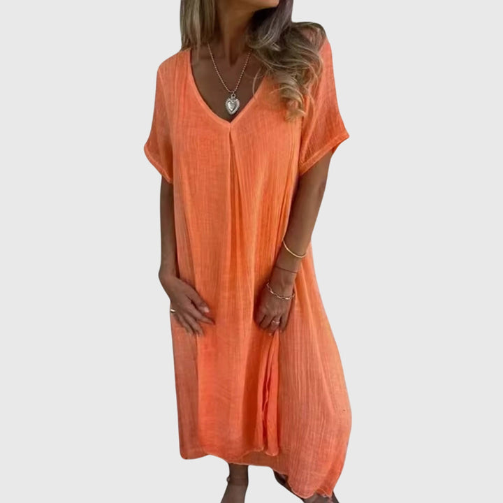 Fiona | Vestido V-Decollete Ligero y Elegante