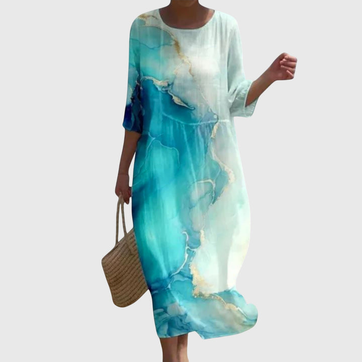 Martine | Elegante Vestido Maxi con Estampado Floral