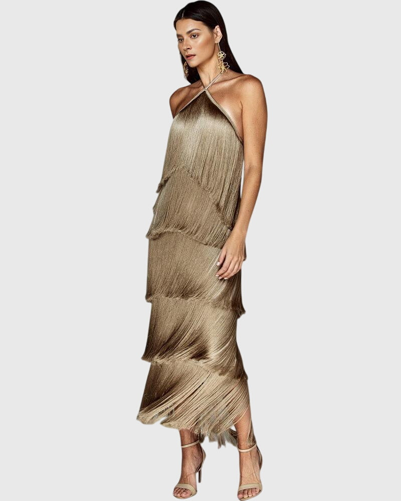 Monique | Vestido con Flecos