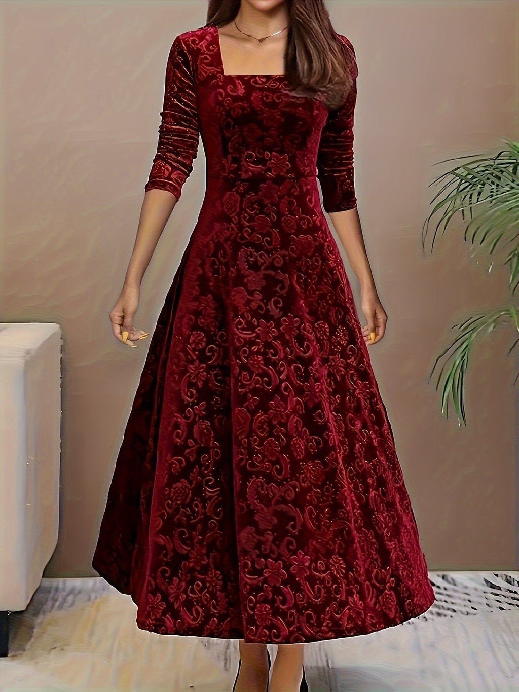 Julie | Elegante Vestido Maxi con Estampados