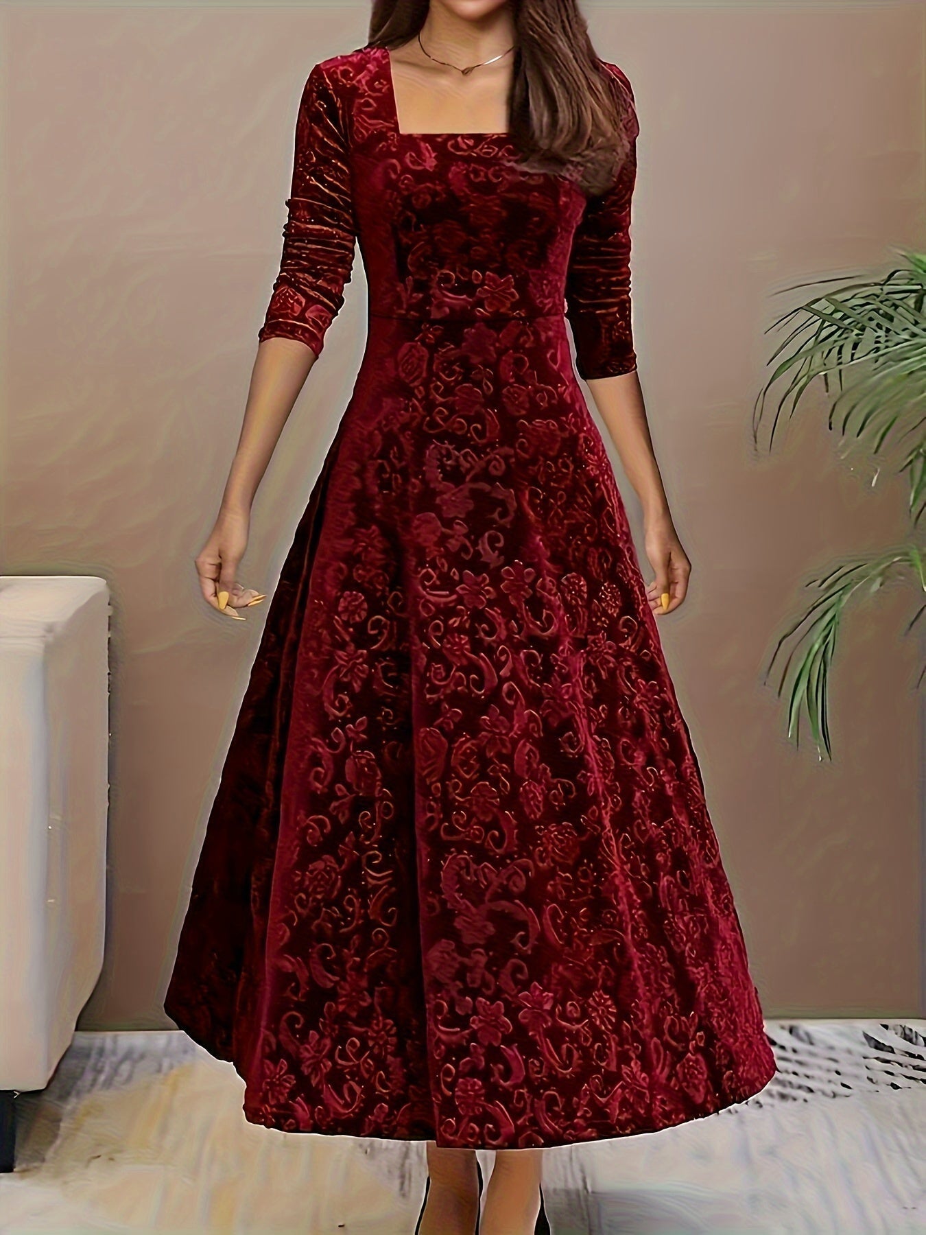 Julie | Elegante Vestido Maxi con Estampados