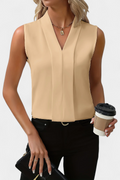 Blusa Sin Mangas Nele con Escote en V y Corte Fluido