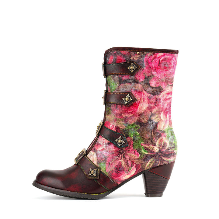 Herminia — Botines con Hebilla Jardín de Rosas