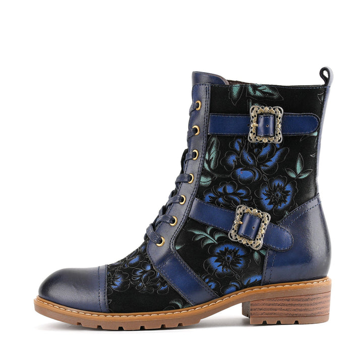 Emma — Botines Planos con Encaje Elegante