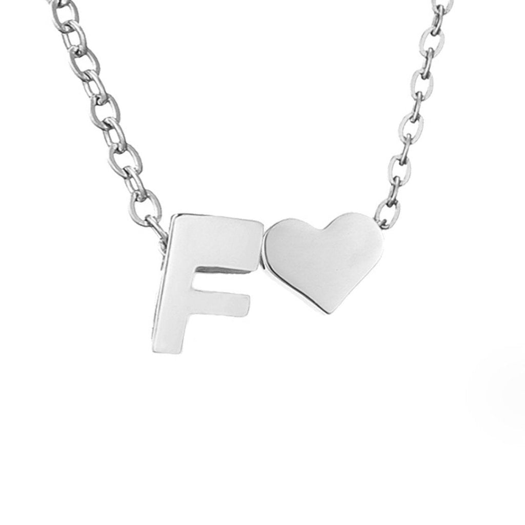 Collar Inicial Intemporal con Colgante en Forma de Corazón