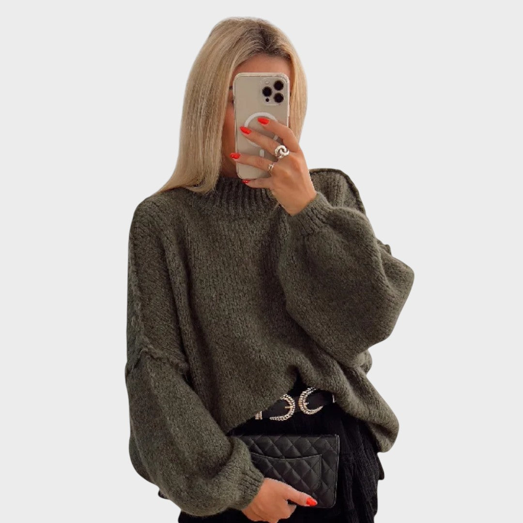 Carly™ | Suéter de Punto Oversized con Mangas Globo