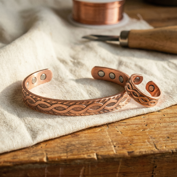 Pulsera de Cobre Nudo — Leonor