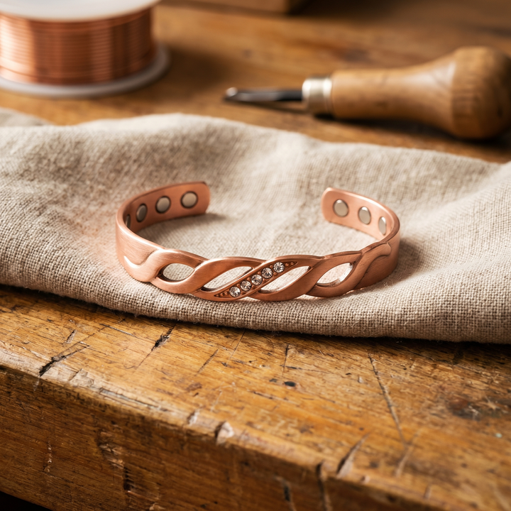 Pulsera de Cobre Costura — Leonor