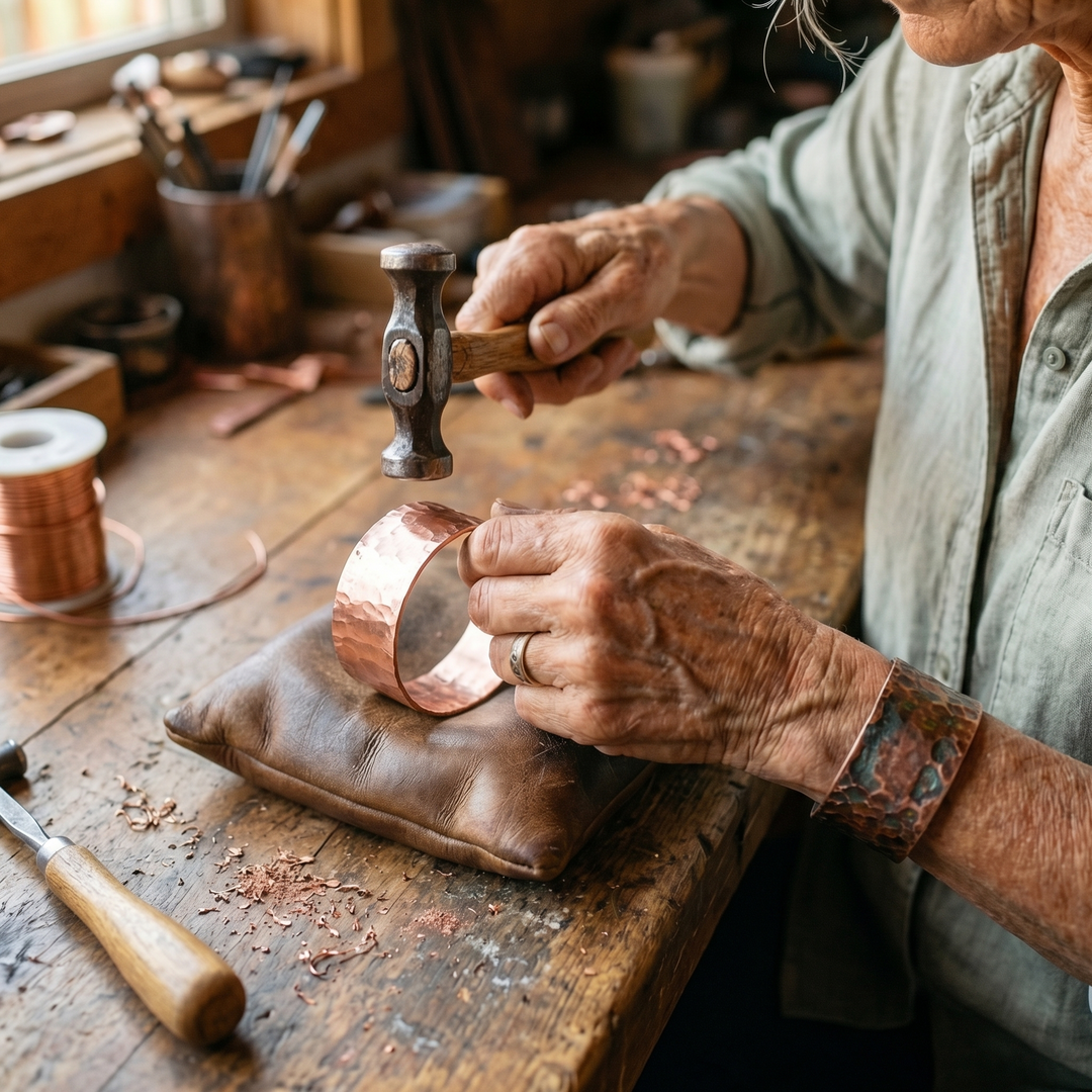 Pulsera de Cobre Yunque — Leonor