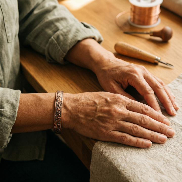 Pulsera de Cobre Greda — Leonor