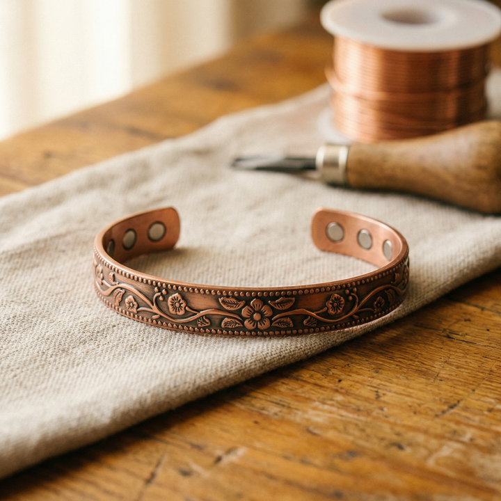 Pulsera de Cobre Tañido — Leonor