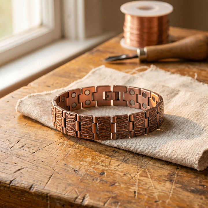 Pulsera de Cobre Hombre Temple — Leonor