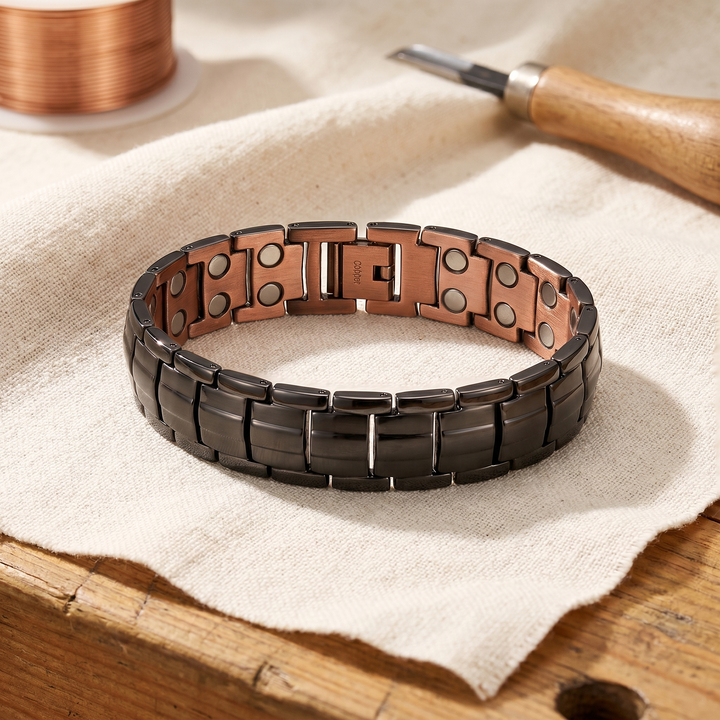 Pulsera de Cobre Hombre Ocre — Leonor