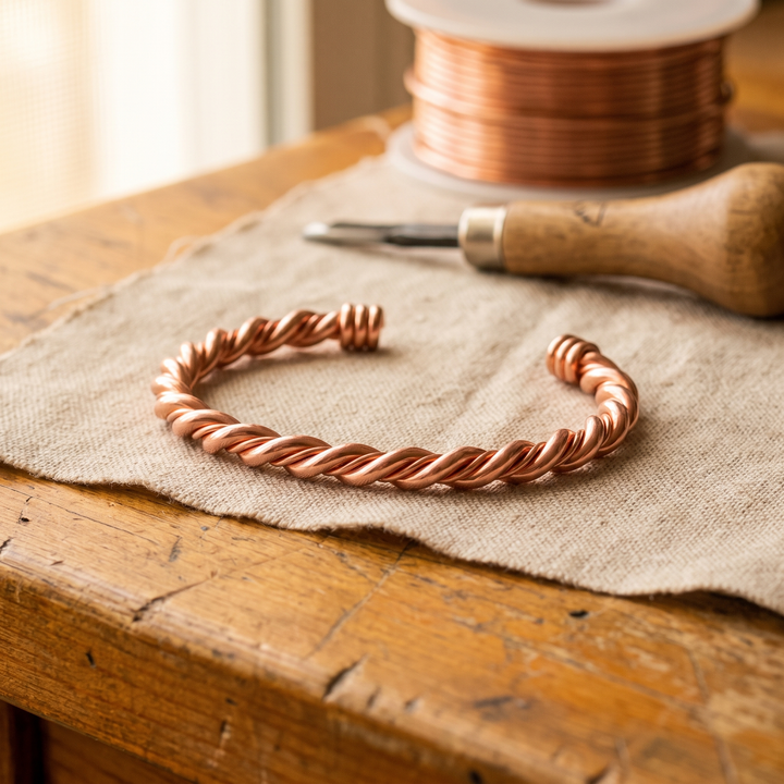 Pulsera de Cobre Tensor — Leonor