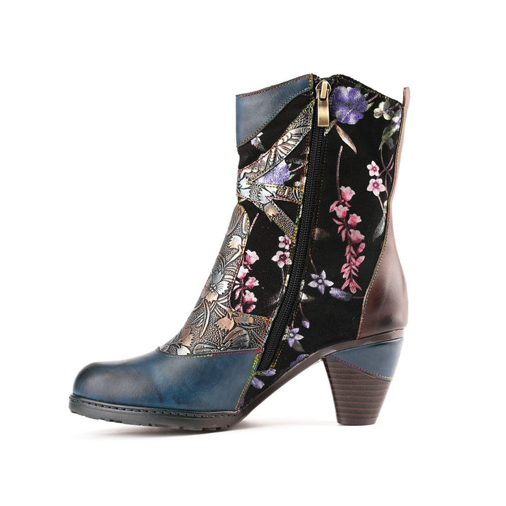 Josefina — Botines con Patrón de Libélula Retro
