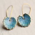 Pendientes Vintage en Hoja Azul