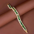 Pulsera verde y dorada