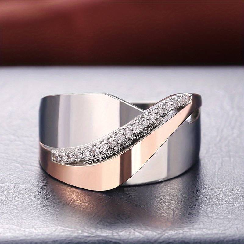 Anillo Elegante en Oro Rosa Brillante