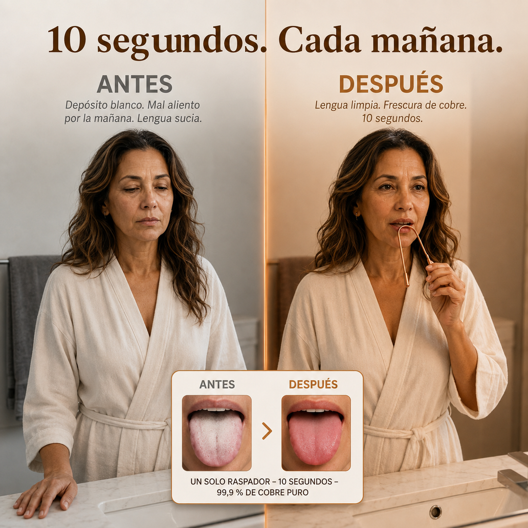 Raspador de Lengua de Cobre Puro — Leonor