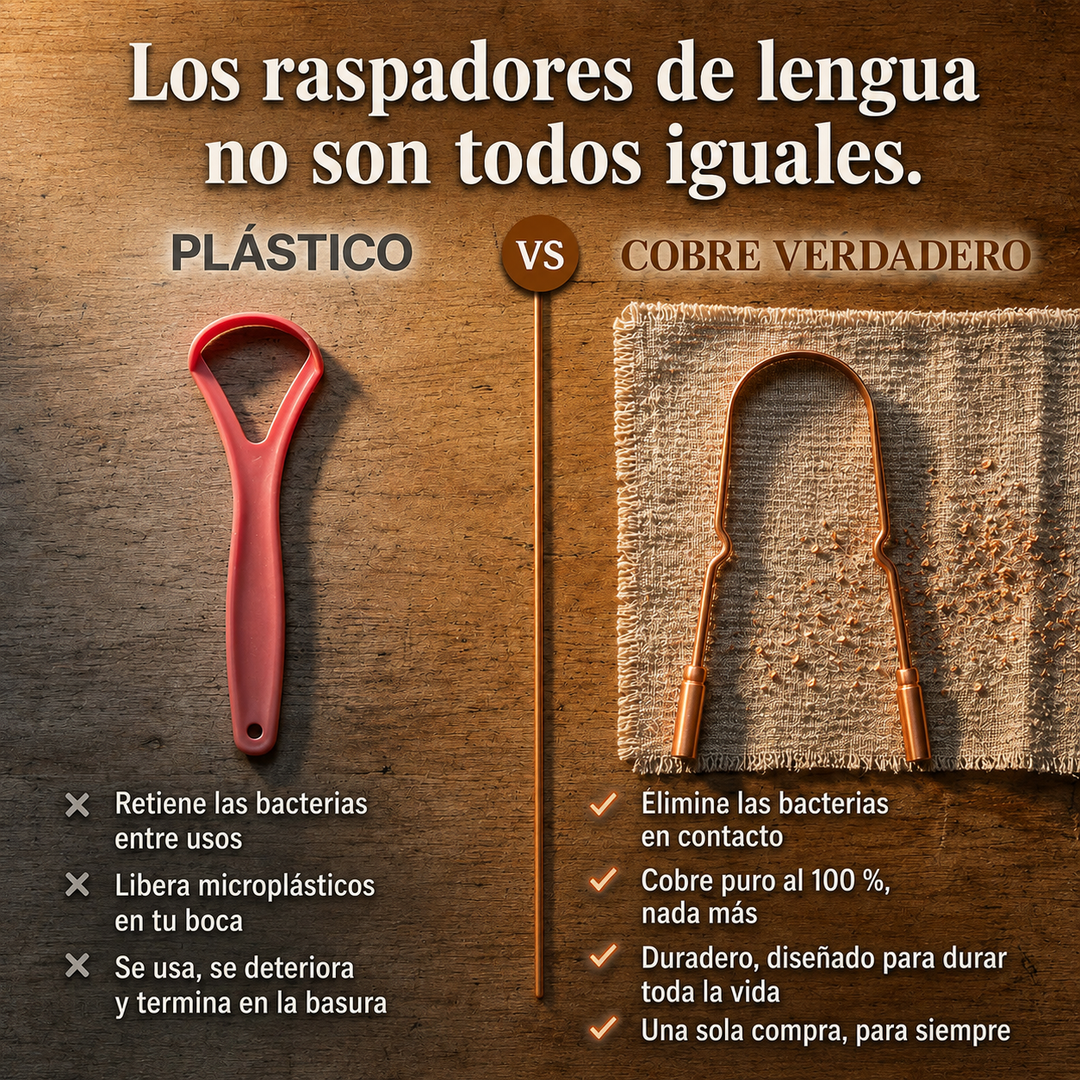 Raspador de Lengua de Cobre Puro — Leonor