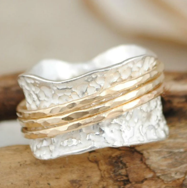 Anillo Giratorio Duo™ – Oro & Plata