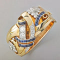 Anillo de Oro Vintage con Zirconia