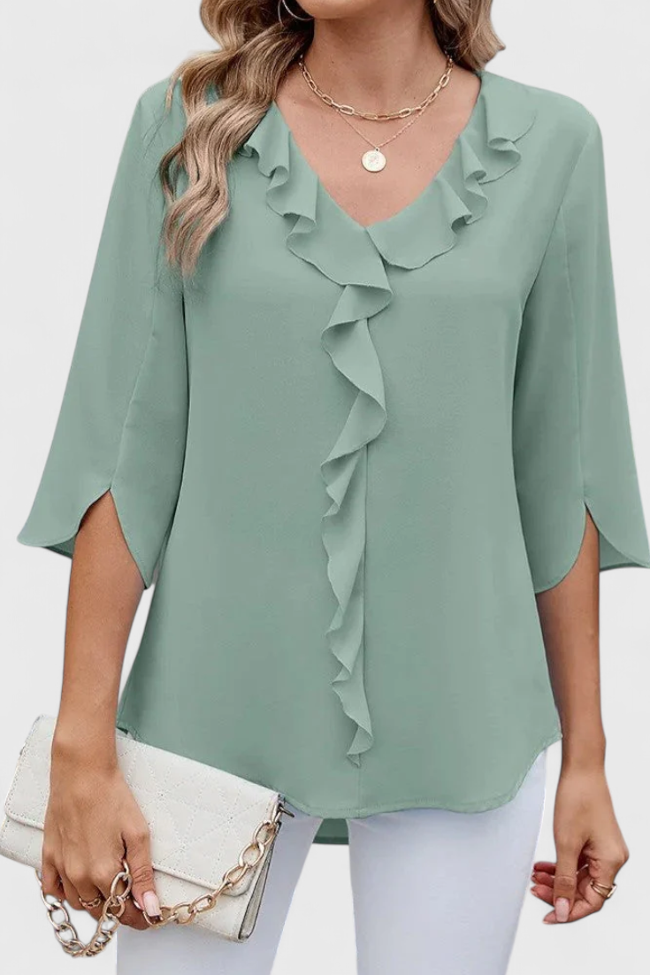 Blusa Casual Annemiek con Corte Suelto y Estilo Sofisticado
