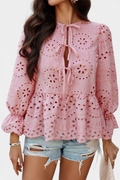 Top Bohemio Kayden de Encaje con Corte Fluido