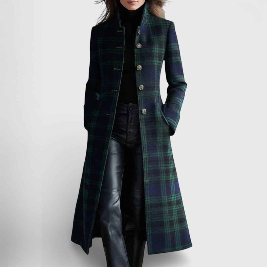 Miranda™ | Abrigo elegante de cuadros atemporales