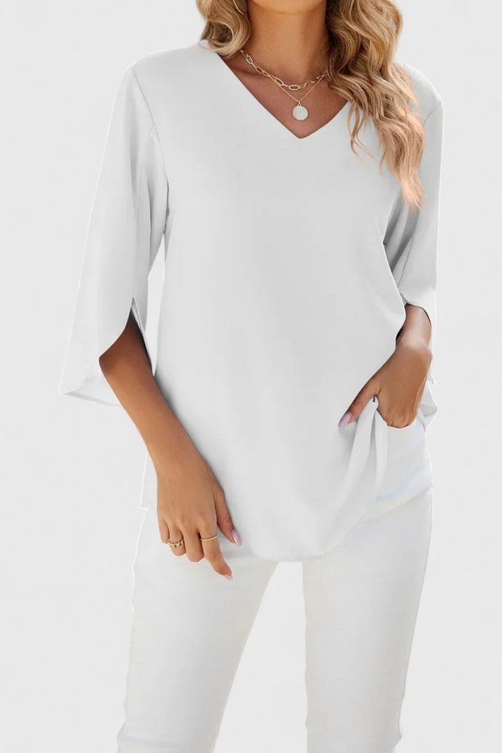 Blusa Casual Tabitha con Corte Suelto y Estilo Sofisticado