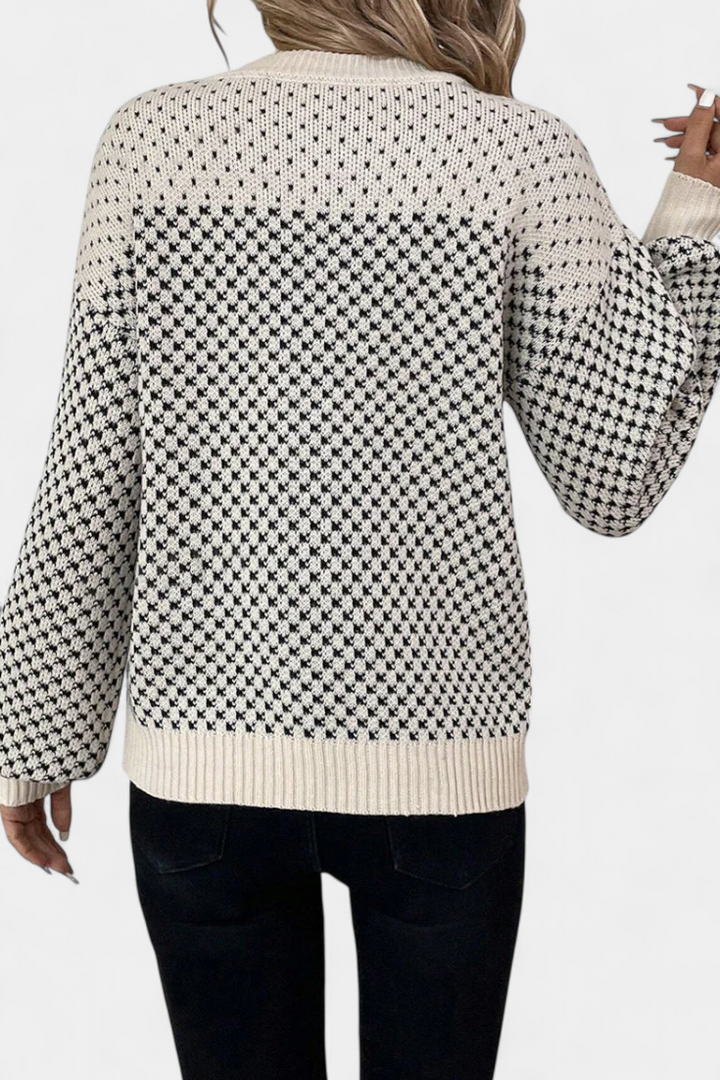 Rachael™ | Jersey de Cuello Redondo en Bloques de Color