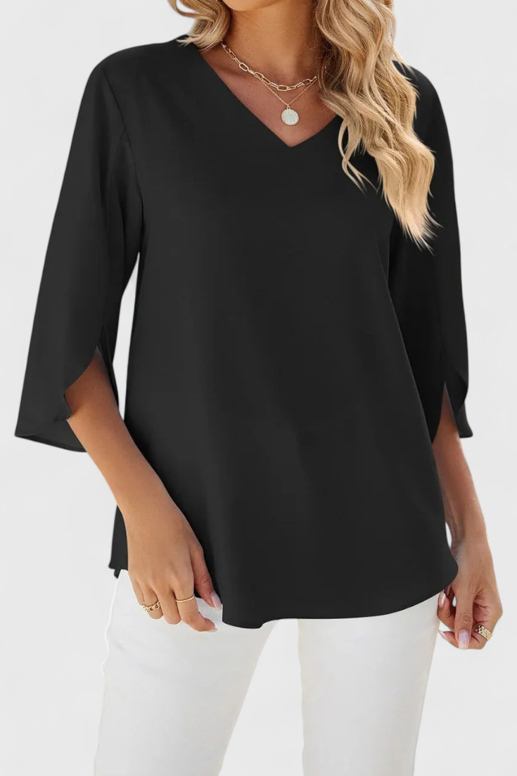 Blusa Casual Tabitha con Corte Suelto y Estilo Sofisticado