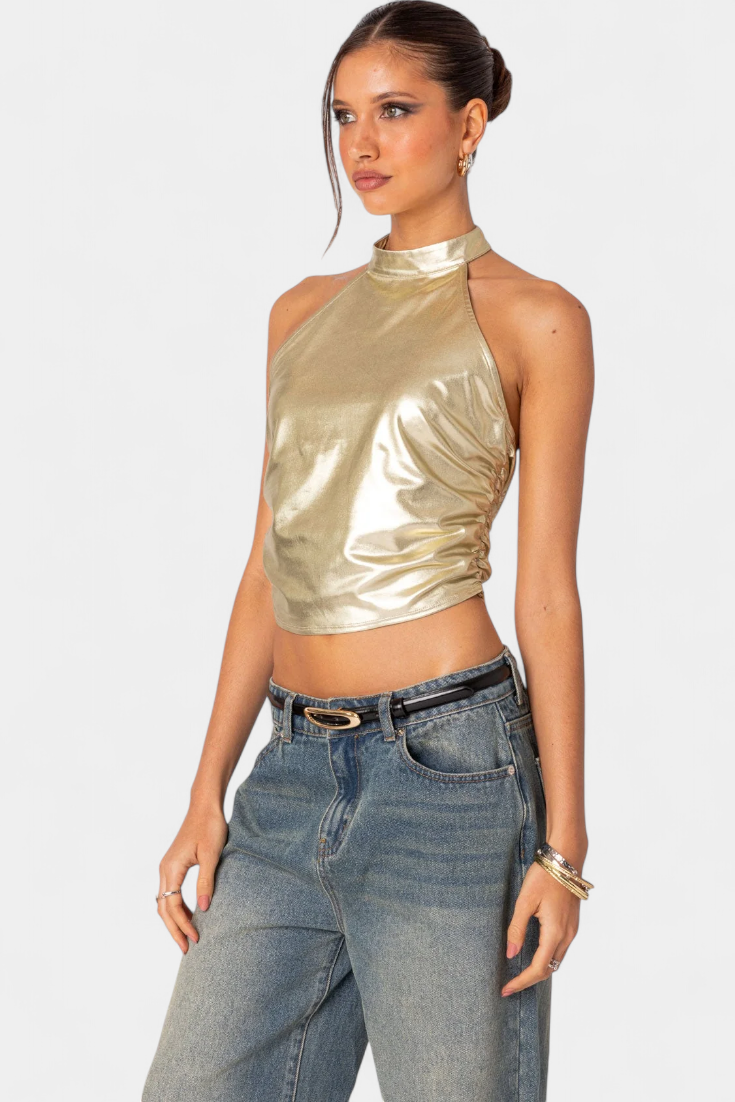 Top Halter Metálico Karter