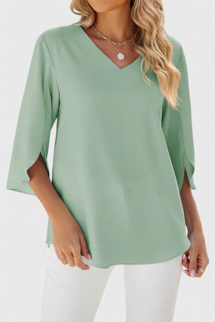 Blusa Casual Tabitha con Corte Suelto y Estilo Sofisticado