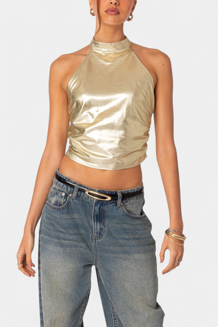 Top Halter Metálico Karter