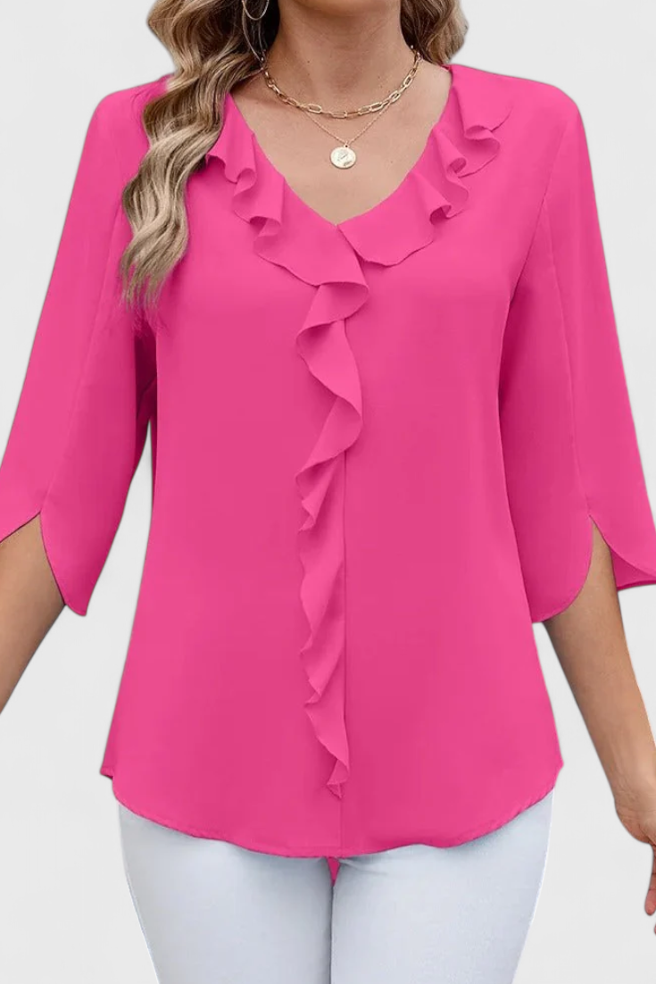 Blusa Casual Annemiek con Corte Suelto y Estilo Sofisticado