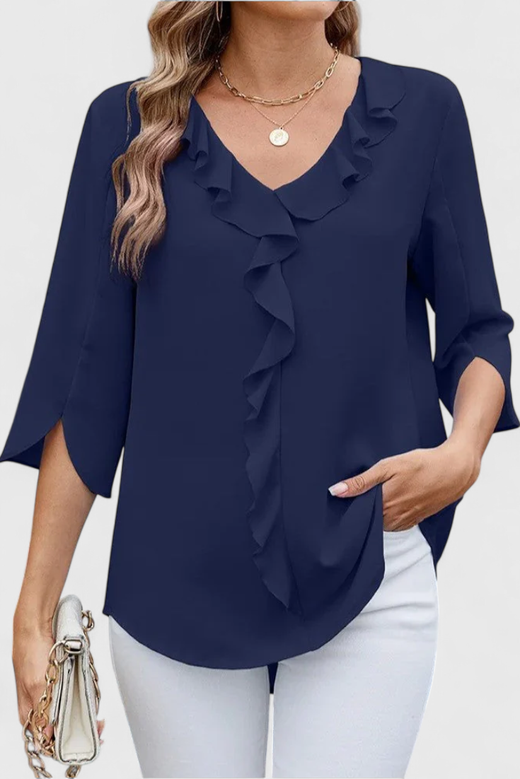 Blusa Casual Annemiek con Corte Suelto y Estilo Sofisticado