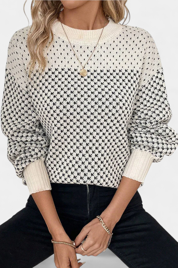 Rachael™ | Jersey de Cuello Redondo en Bloques de Color