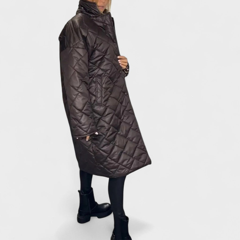 Isela™ | Abrigo reversible con forro de leopardo elegante