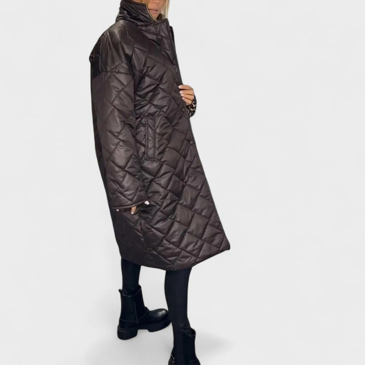 Isela™ | Abrigo reversible con forro de leopardo elegante