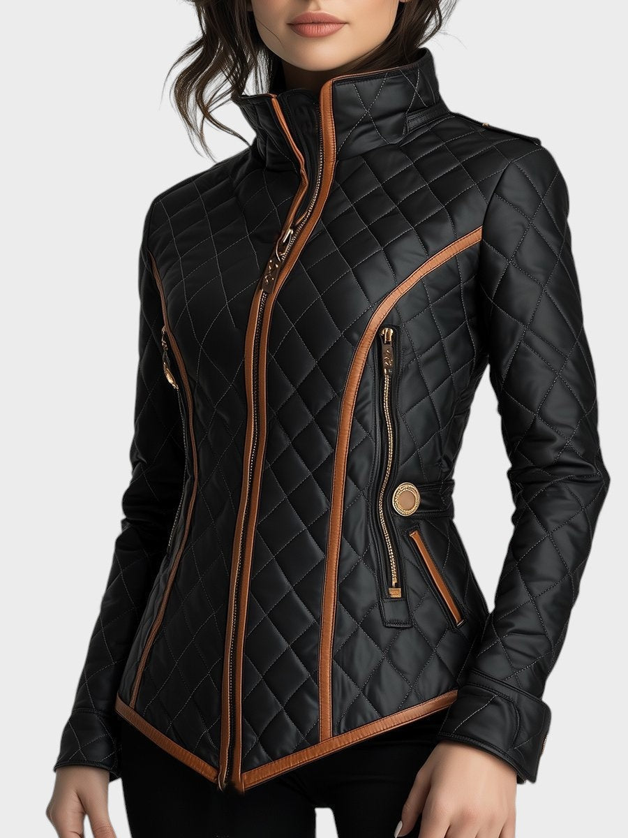 Laura™ | Chaqueta acolchada con diseño diamantado